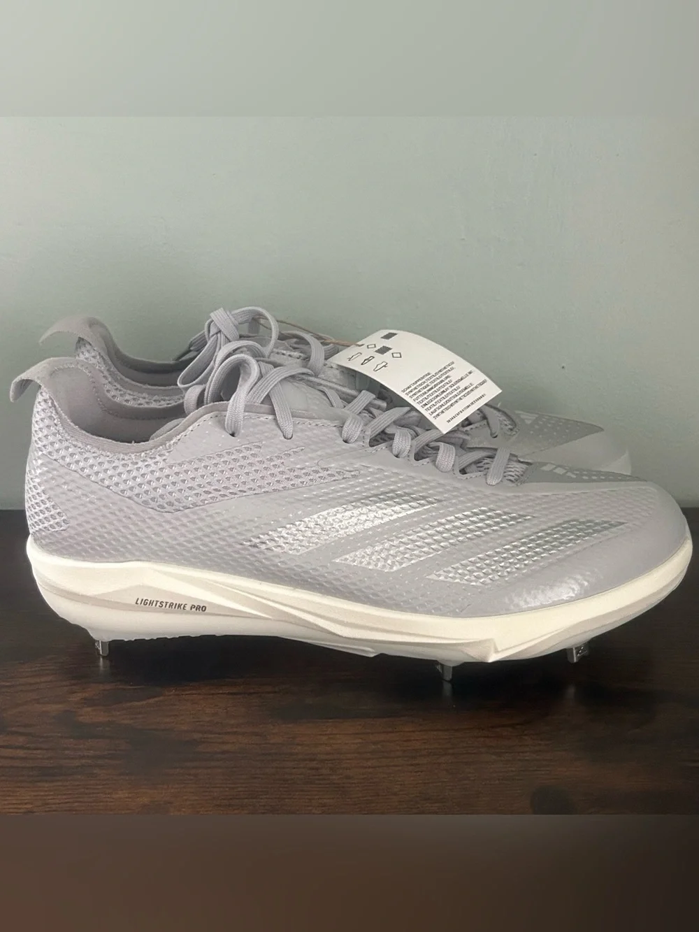 Adidas Adizero Electric 2.0 Men’s Baseball Cleats Gray Size 9 JI1478